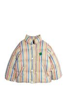 Clover Emb Stripe Citypuffer Toppatakki Multi/patterned Mini Rodini