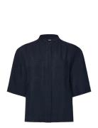 Balisia Tops Blouses Short-sleeved Navy BOSS