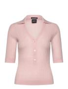 Fabyni Tops Blouses Short-sleeved Pink BOSS