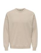 Onsjob Rlx Ls Boucle Crew Knit Tops Sweat-shirts & Hoodies Sweat-shirt...