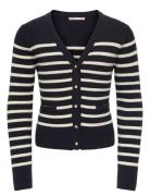 Kogamy Life Ls Button Vneck Card Cp Knt Tops Knitwear Cardigans Navy K...