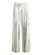 Mid Waist Wide Leg Pants Bottoms Trousers Wide Leg Silver ROTATE Birge...