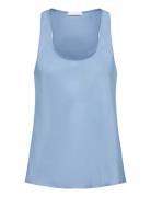 2Nd Amalia - Fluid Twill Tops Blouses Sleeveless Blue 2NDDAY