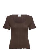 Julietta Top Tops T-shirts & Tops Short-sleeved Brown Noella