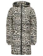 Kogdalia Puffer Aop Jacket Cs Otw Toppatakki Beige Kids Only