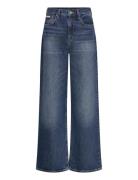The Wide Leg Tinted Horseshoe Bottoms Jeans Wide Blue Calvin Klein Jea...