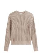 Co Cable Fine Gg C-Nk Ls Sweater Tops Knitwear Jumpers Beige Tommy Hil...