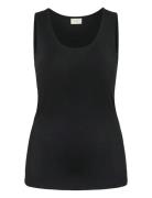 Kcerina Jersey Top Tops T-shirts & Tops Sleeveless Black Kaffe Curve
