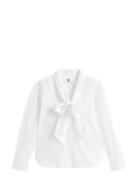 Poplin Bow Collar Ls Shirt Tops Shirts Long-sleeved White Tommy Hilfig...