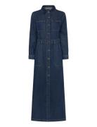 Maxi Denim Utility Dress Maksimekko Juhlamekko Navy Lee Jeans