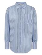 Numajra Contrast Shirt Tops Shirts Long-sleeved Blue Nümph