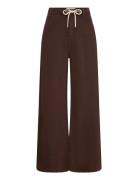 Obey Bottoms Trousers Wide Leg Brown Munthe