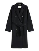 Woven Coats Villakangastakki Pitkä Takki Navy Marc O'Polo