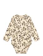 Body L/S Printed Bodies Long-sleeved Cream Petit Piao