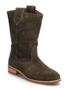 Claudia Shoes Boots Ankle Boots Ankle Boots Flat Heel Khaki Green Anon...