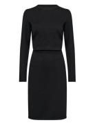 Milasz Ls Dress Polvipituinen Mekko Black Saint Tropez