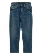 Cropped Straight Stretch Jeans Bottoms Jeans Straight-regular Blue GAN...