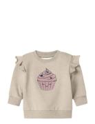 Nbfnilda Ls Sweat Bru Tops Sweat-shirts & Hoodies Sweat-shirts Cream N...