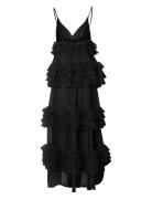 Yaslorraine Strap Maxi Tulle Dress - D2D Polvipituinen Mekko Black YAS