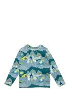Deluge Shirt Tops T-shirts Long-sleeved T-shirts Blue MUMIN