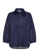 Sassipw Sh Tops Shirts Long-sleeved Navy Part Two