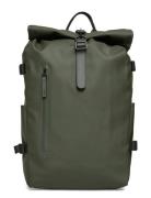 Rolltop Rucksack Large W3 Reppu Laukku Green Rains