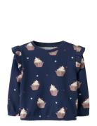 Nmfnaya Sweat Bru Tops Sweat-shirts & Hoodies Sweat-shirts Navy Name I...