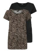 Olmlovely Life S/S Ck Aoptop2Pck Noos Tops T-shirts & Tops Short-sleev...