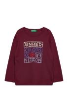 T-Shirt L/S Tops T-shirts Long-sleeved T-shirts Burgundy United Colors...