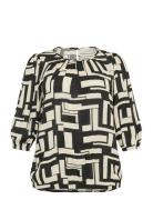 Kcmarina Ami Blouse Tops Blouses Long-sleeved Cream Kaffe Curve
