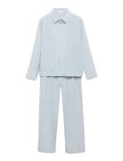 Long Pyjama Pack Pyjamasetti Pyjama Blue Mango
