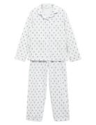 Floral-Print Pyjamas Pyjamasetti Pyjama Blue Mango