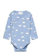 Tnsbpaco L_S Wrap Body Bodies Long-sleeved Blue The New