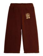Bear Emb Pile Trousers Bottoms Sweatpants Brown Mini Rodini