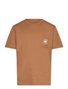 Kt-S/S Knit Top Tops T-shirts Short-sleeved Brown Converse