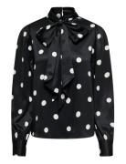 Onllydia L/S Satin Bow Shirt Wvn Tops Blouses Long-sleeved Black ONLY