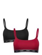 Twin Bralette Stripe Lingerie Bras & Tops Soft Bras Bralette Red HUGO