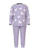 Nmfnightset Pastel Lilac Horse Noos Pyjamasetti Pyjama Purple Name It