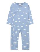 Tnsbpaco L_S Wrap Jumpsuit Pitkähihainen Body Blue The New