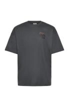 Halo Graphic Boxy T-Shirt Tops T-shirts Short-sleeved Grey HALO