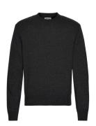 Regular Woolblend Sweater Tops Knitwear Round Necks Black Weekday