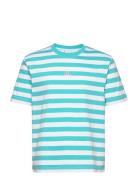 Hanger Striped Tee Tops T-shirts & Tops Short-sleeved Blue Hanger By H...