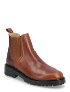 Booties - Flat - With Elastic Shoes Chelsea Boots Brown ANGULUS