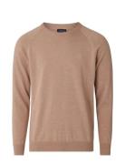 Dean Merino Crew Neck Sweater Tops Knitwear Round Necks Beige Lexingto...