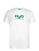 Logo Tee Tops T-shirts Short-sleeved White H2O