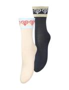 Hearty Bam Sock 2 Pack Lingerie Socks Regular Socks Navy Becksöndergaa...