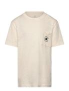 Kt-S/S Knit Top Tops T-shirts Short-sleeved Cream Converse