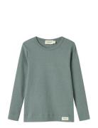 Plain Tee Ls Tops T-shirts Long-sleeved T-shirts Green MarMar Copenhag...