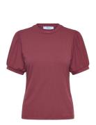 Johanna T-Shirt Tops T-shirts & Tops Short-sleeved Burgundy Minus