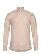 Yarn Dyed Oxford Superflex Shirt Tops Shirts Casual Cream Lindbergh